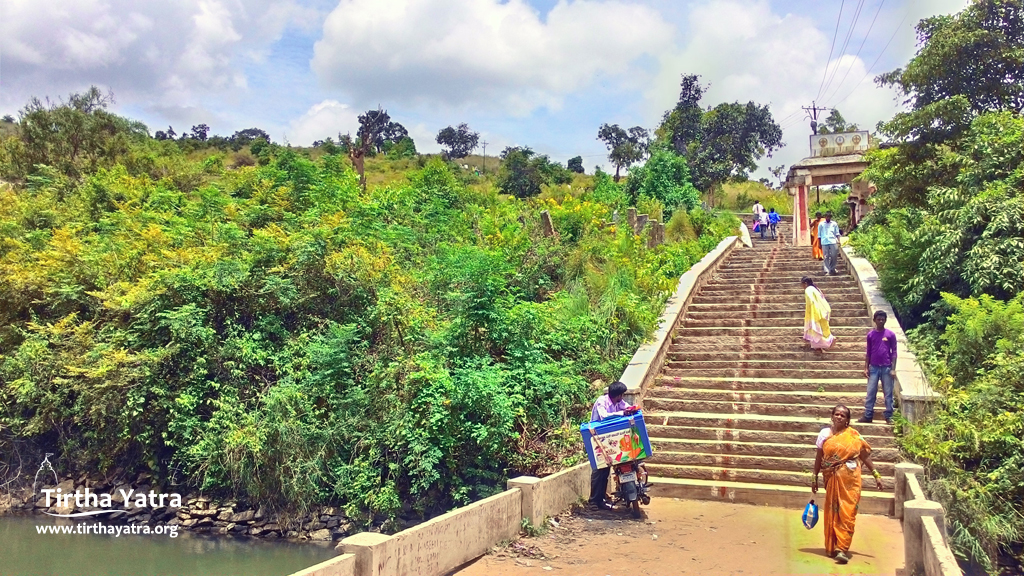 Flight of stairs to climb the hill