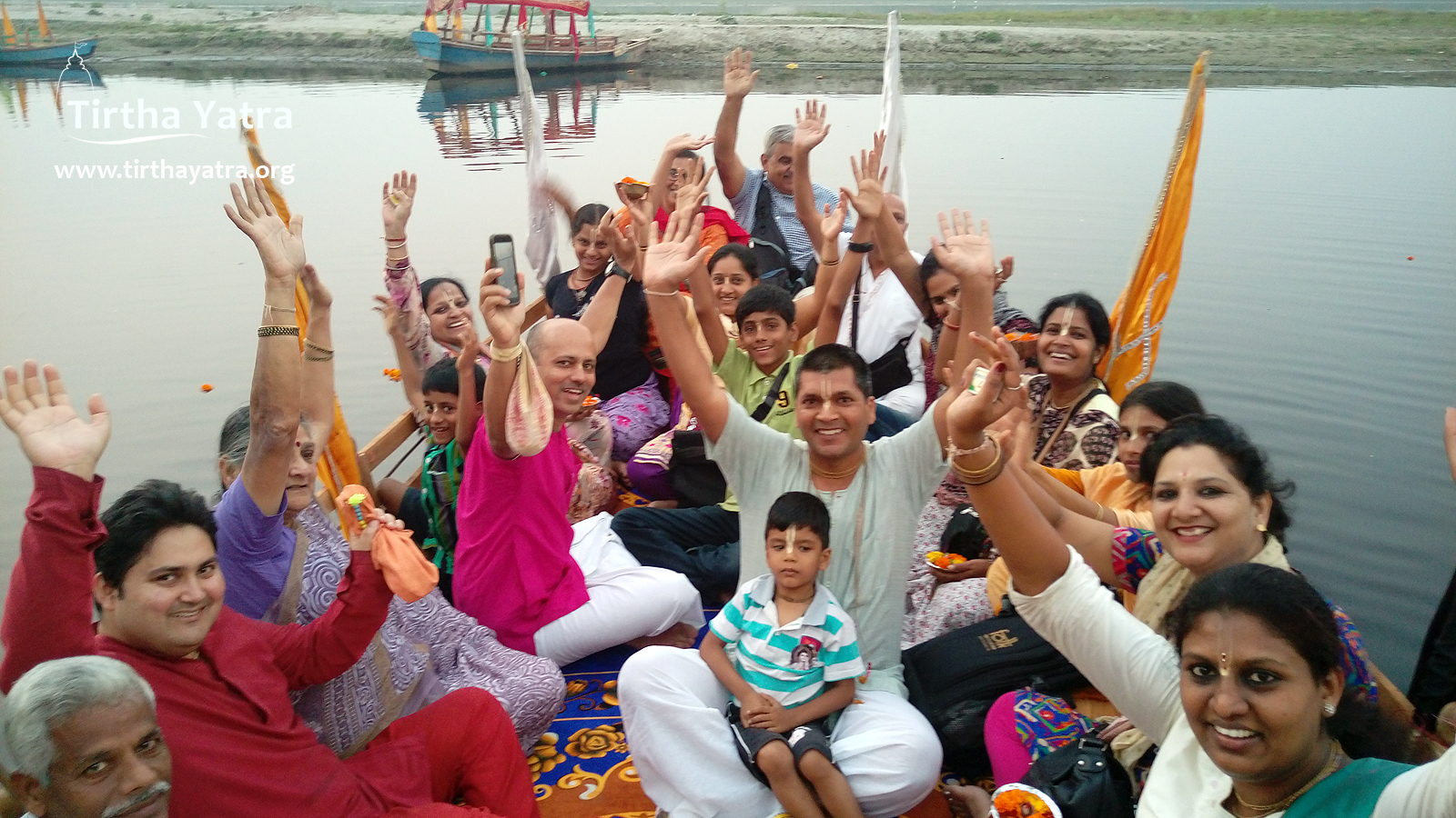 Boating in Vrindavana